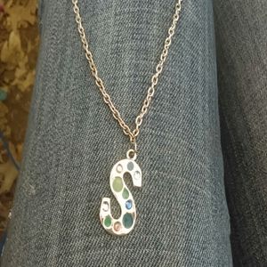 Monogram S necklace